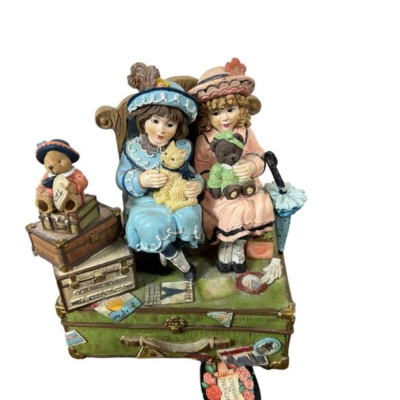 SAN FRANCISCO MUSIC BOX CHERISH THE THOUGHT 1997 A DAY WITH FRIEND Vintage - Picture 2 of 6